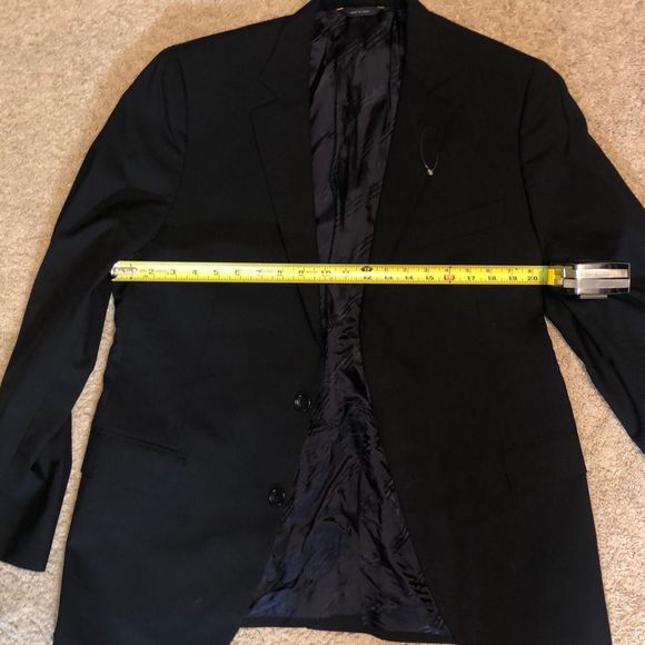 Brooks Brothers Traditional Fit Stretch Wool Two-Button 1818 Navy Blazer, Sz 42 - Picture 12 of 13